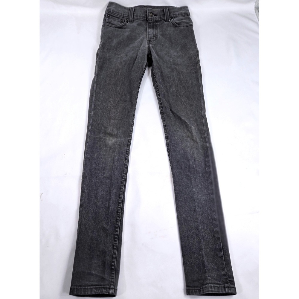 Levi's 510 Super Skinny Jeans Gray Wash Denim Slim Fit Stretch 26x32 Preppy Rock
